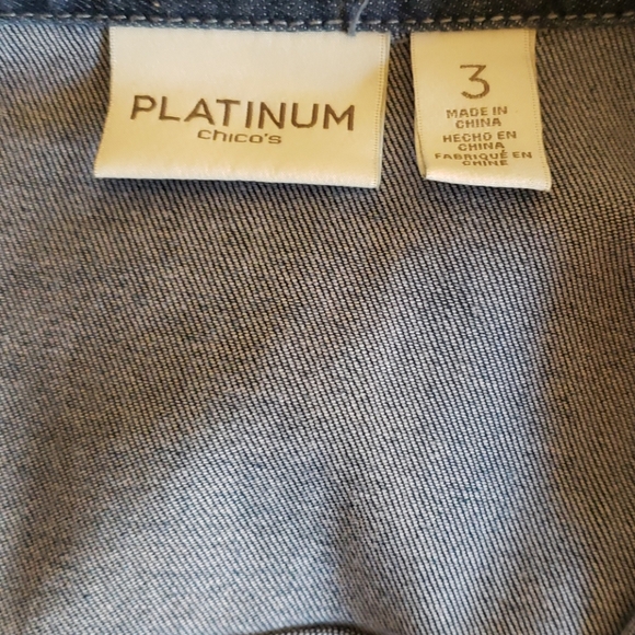 Chico's Platinum Denim Jacket - Picture 5 of 8